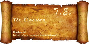 Tót Eleonóra névjegykártya